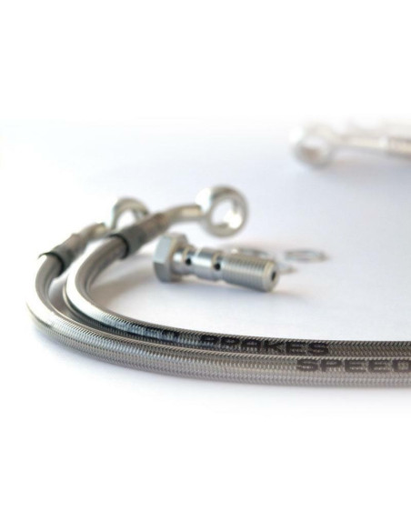 Durite de frein arrière TECNIUM - Couleurs de durite et de raccords au choix - ZX-10R 2008-2010
