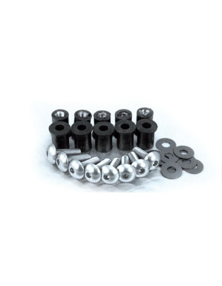 Kit de 8 vis de fixation de bulle M5 avec inserts caoutchouc