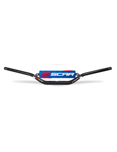 Guidon motocross enduro SCAR X2 RC Style Honda CRF Kawasaki KXF 28,6mm Noir