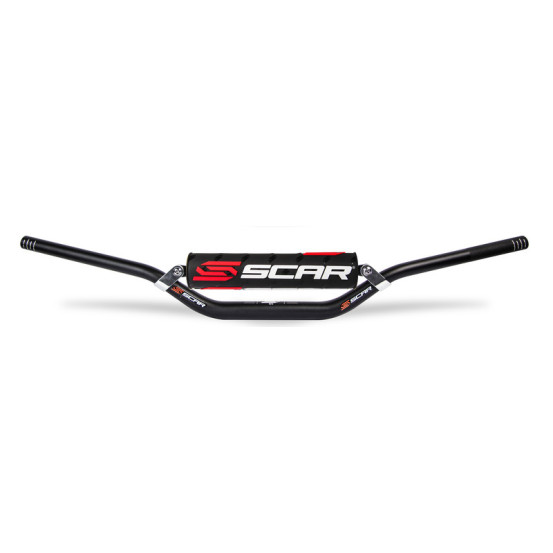 Guidon motocross enduro SCAR X2 Villopoto/Stewart Kawasaki KX 28,6mm Noir