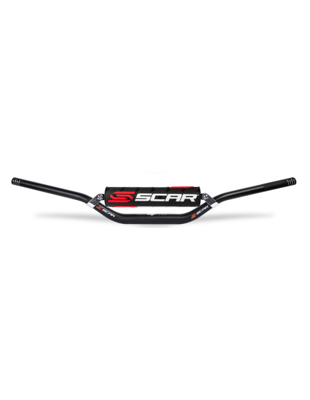 Guidon motocross enduro SCAR X2 Villopoto/Stewart Kawasaki KX 28,6mm Noir