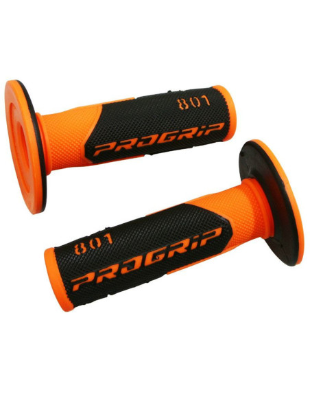 Poignées moto PROGRIP 801 Double Densité Fluo