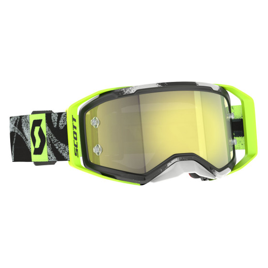 Masque cross Scott Prospect 2.0 - Caviar Noir Jaune fluo