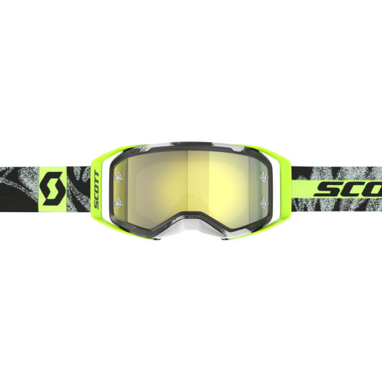 Masque cross Scott Prospect 2.0 - Caviar Noir Jaune fluo