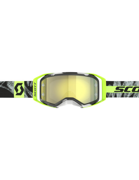 Masque cross Scott Prospect 2.0 - Caviar Noir Jaune fluo