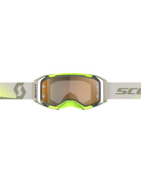 Masque cross Scott Prospect 2.0 Amplifier chrome - Kaki Jaune fluo
