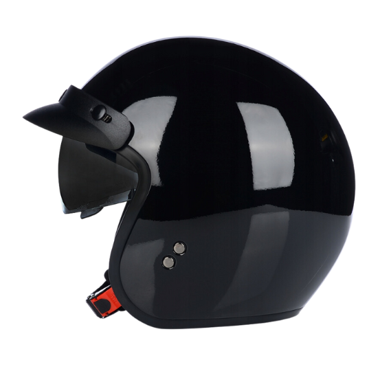 Casque Jet VITO Special Noir Brillant