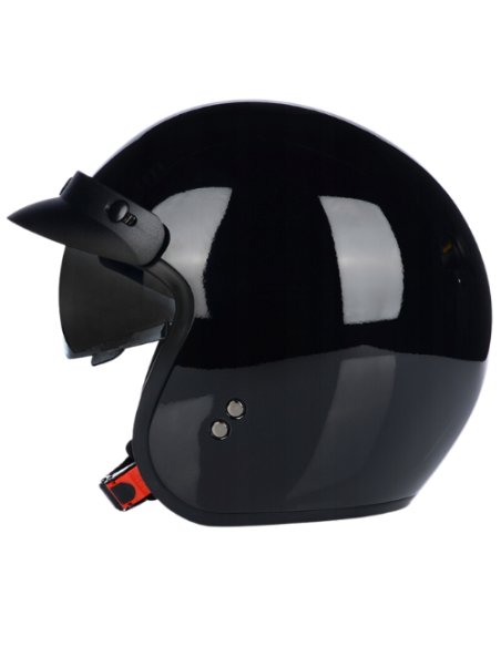 Casque Jet VITO Special Noir Brillant
