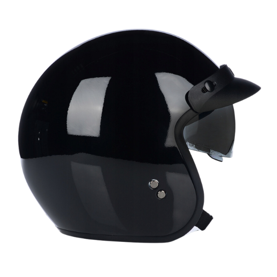 Casque Jet VITO Special Noir Brillant