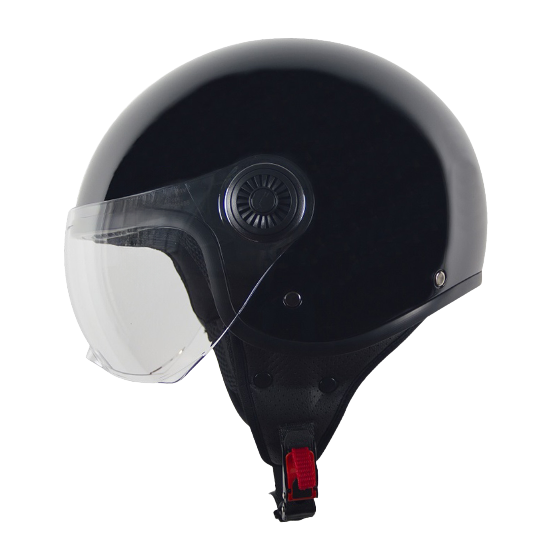 Casque Jet VITO Loreto Noir Brillant