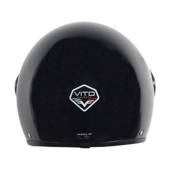 Casque Jet VITO Loreto Noir Brillant