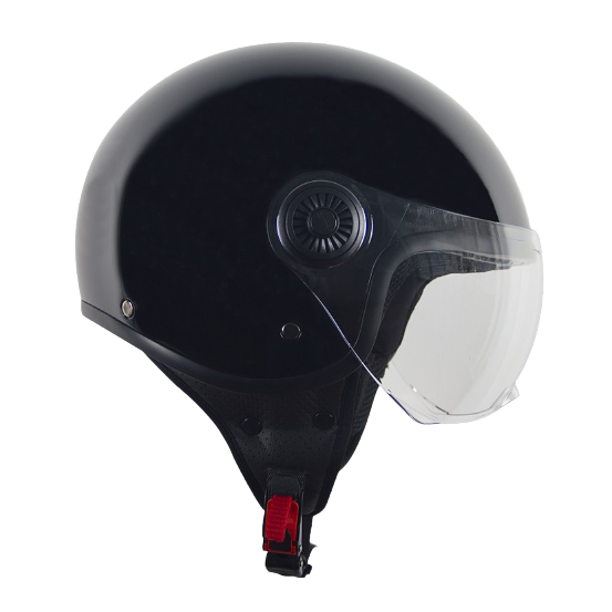 Casque Jet VITO Loreto Noir Brillant