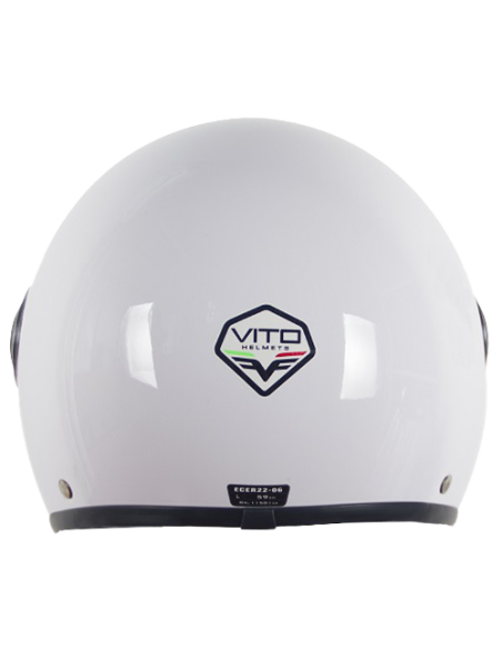 Casque Jet VITO Loreto Blanc Brillant