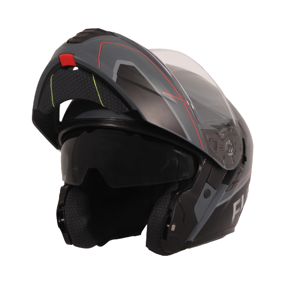 Casque modulable VITO Furio Noir / Rouge
