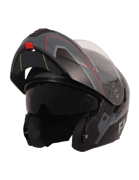 Casque modulable VITO Furio Noir / Rouge