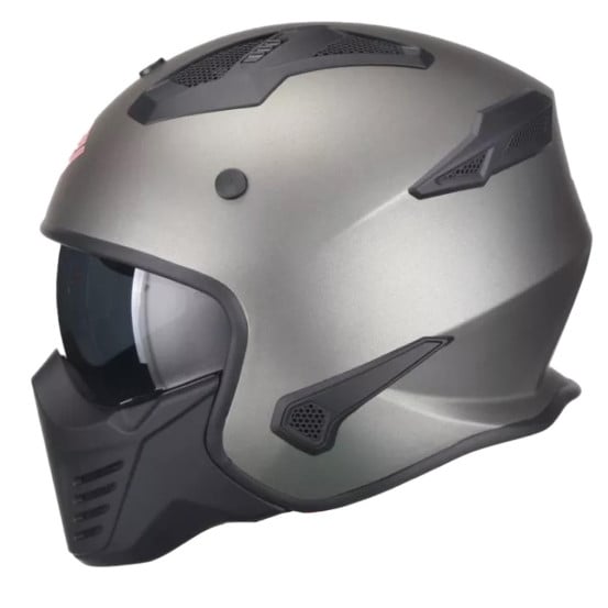 Casque Jet VITO Bruzano Titane Mat