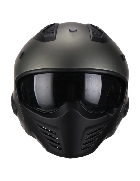 Casque Jet VITO Bruzano Titane Mat