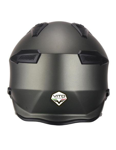 Casque Jet VITO Bruzano Titane Mat