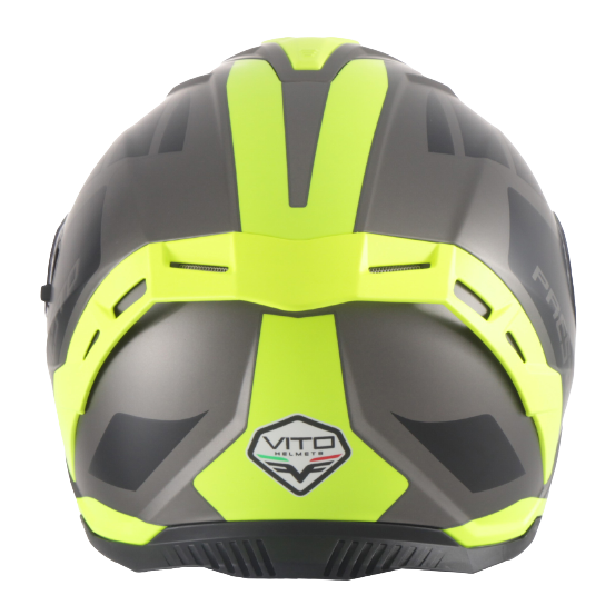 Casque intégral VITO Presto Noir / Titane / Fluo
