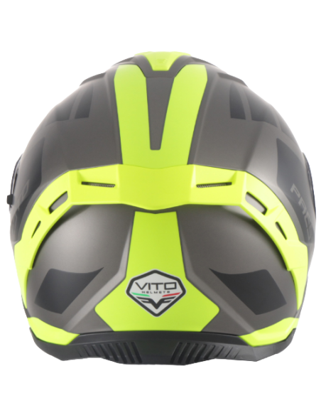 Casque intégral VITO Presto Noir / Titane / Fluo