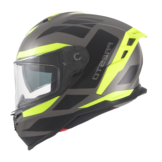 Casque intégral VITO Presto Noir / Titane / Fluo