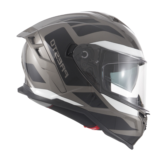 Casque intégral VITO Presto Gris Brillant / Noir