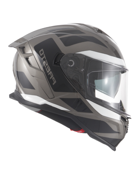 Casque intégral VITO Presto Gris Brillant / Noir