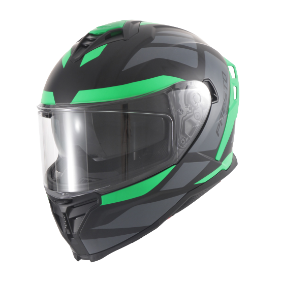 Casque intégral VITO Presto Vert Mat / Noir