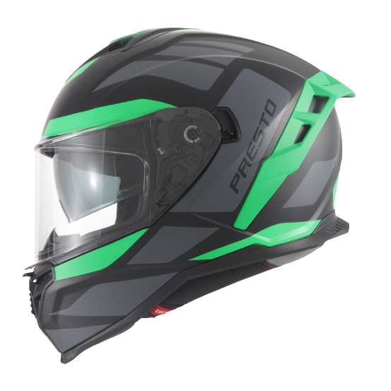 Casque intégral VITO Presto Vert Mat / Noir