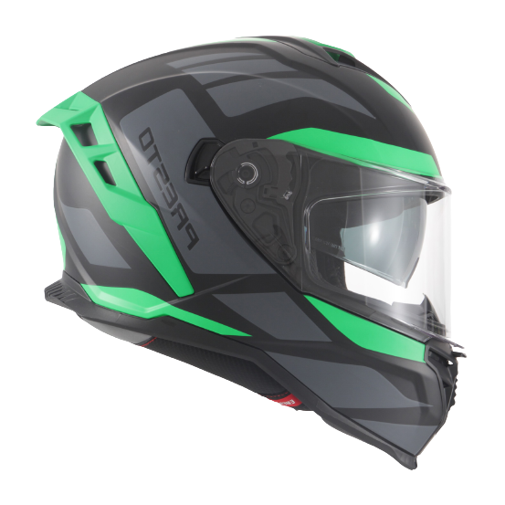 Casque intégral VITO Presto Vert Mat / Noir
