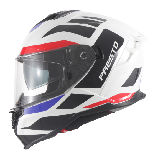 Casque intégral VITO Presto Blanc Brillant et déco