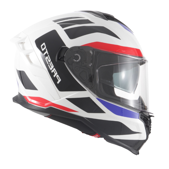 Casque intégral VITO Presto Blanc Brillant et déco