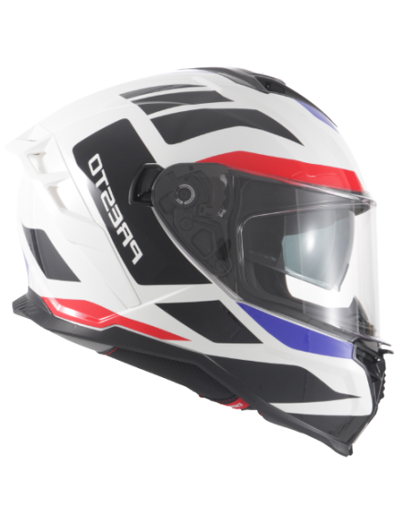 Casque intégral VITO Presto Blanc Brillant et déco