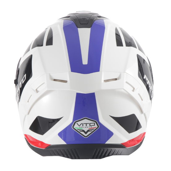 Casque intégral VITO Presto Blanc Brillant et déco