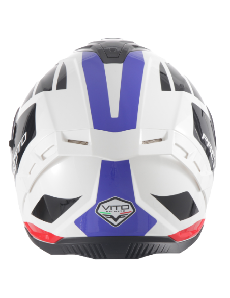 Casque intégral VITO Presto Blanc Brillant et déco