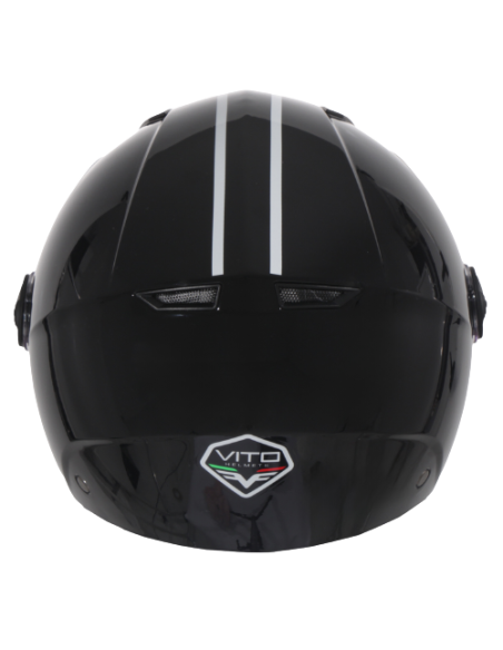 Casque Jet VITO Moda Noir Brillant
