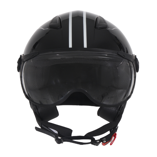 Casque Jet VITO Moda Noir Brillant