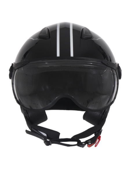 Casque Jet VITO Moda Noir Brillant