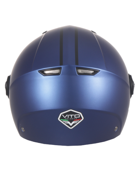 Casque Jet VITO Moda Bleu Mat