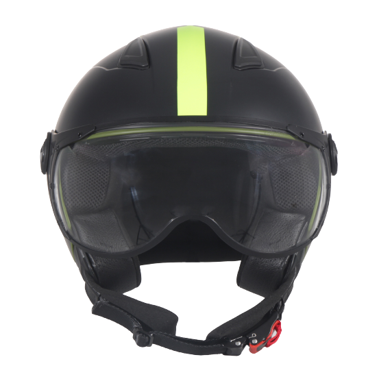 Casque Jet VITO Moda Vert / Noir Mat