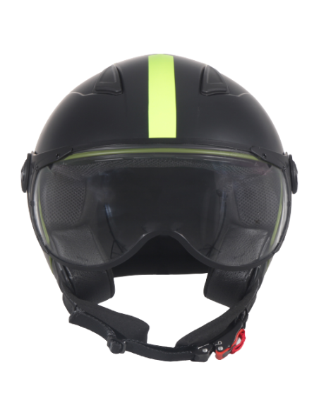 Casque Jet VITO Moda Vert / Noir Mat