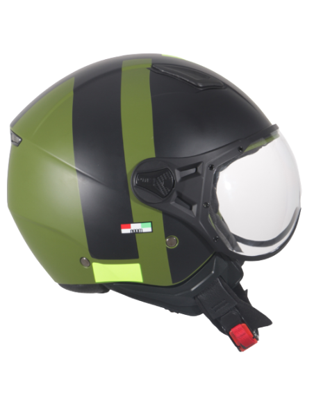 Casque Jet VITO Moda Vert / Noir Mat