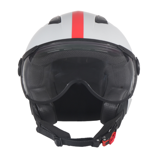 Casque Jet VITO Moda Blanc / Noir Mat
