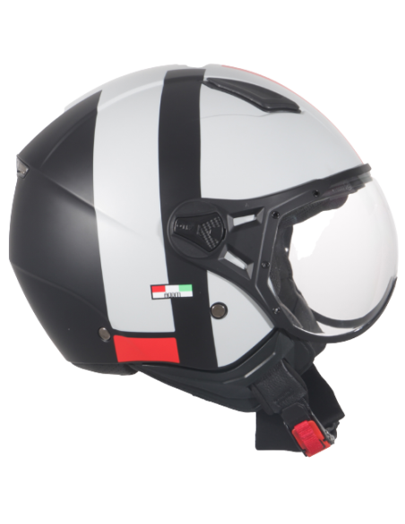 Casque Jet VITO Moda Blanc / Noir Mat
