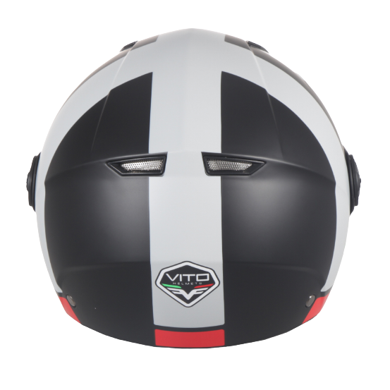 Casque Jet VITO Moda Blanc / Noir Mat