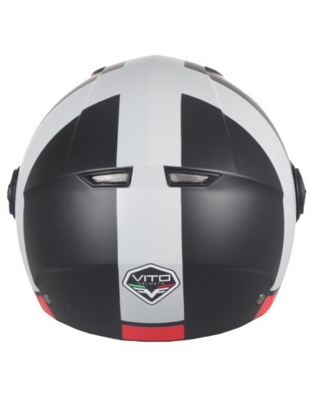 Casque Jet VITO Moda Blanc / Noir Mat