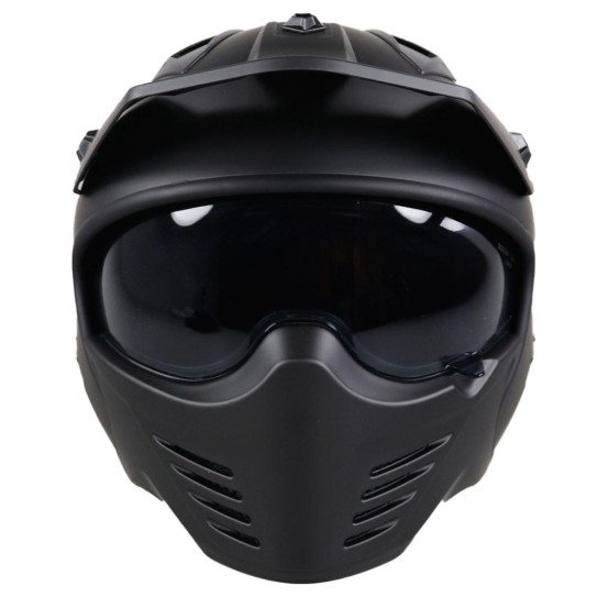 Casque Jet VITO Bruzano Noir Mat (avec visière)