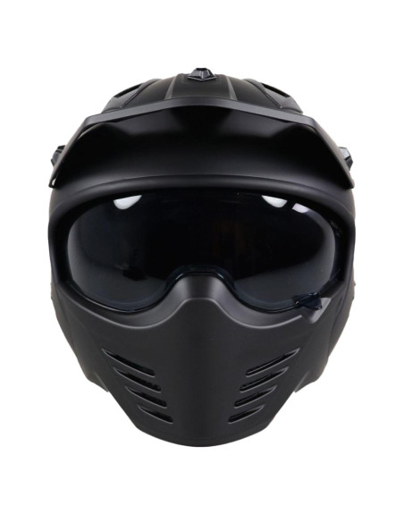 Casque Jet VITO Bruzano Noir Mat (avec visière)