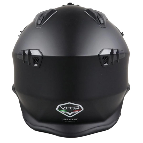 Casque Jet VITO Bruzano Noir Mat (avec visière)