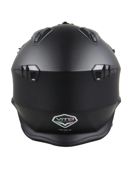 Casque Jet VITO Bruzano Noir Mat (avec visière)